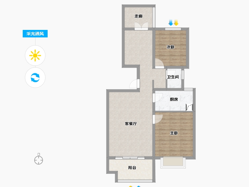 海南省-海口市-首开美墅湾-80.99-户型库-采光通风