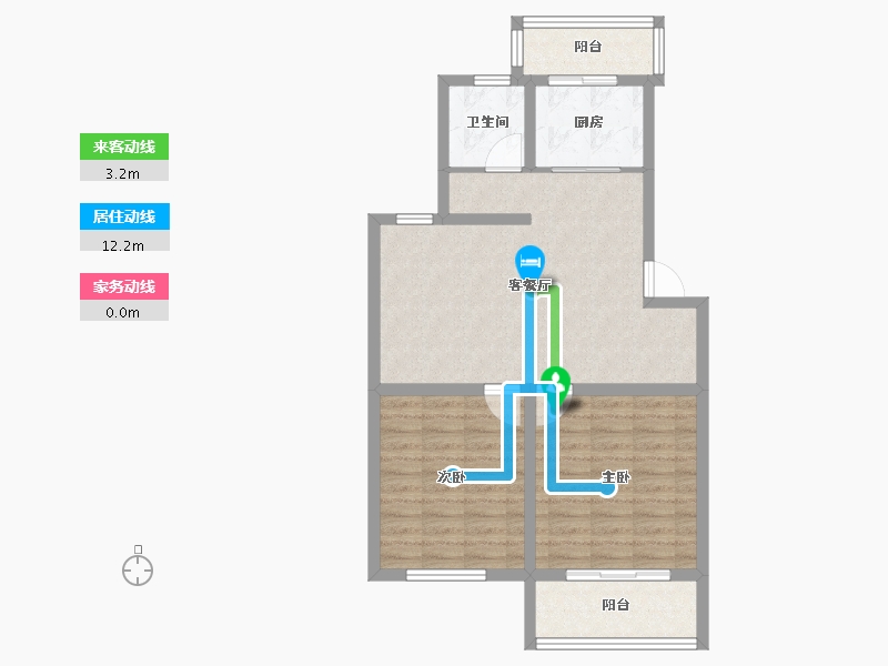 辽宁省-阜新市-富邦·万得园-74.40-户型库-动静线