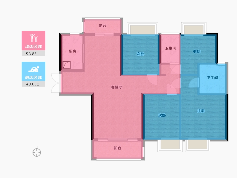 广东省-河源市-中梁首府-106.00-户型库-动静分区