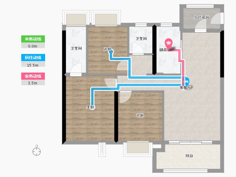 福建省-南平市-天玺华府-86.44-户型库-动静线