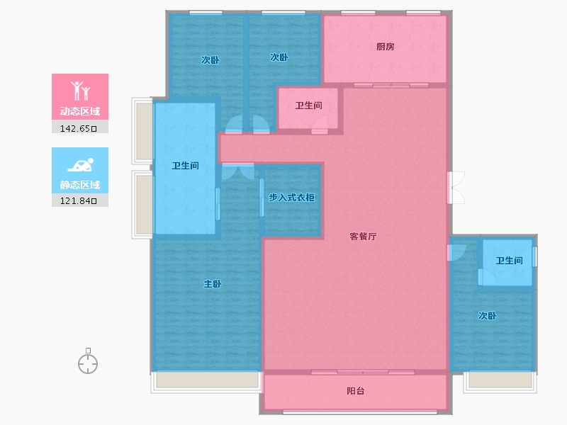 山西省-太原市-中国铁建花语堂-242.04-户型库-动静分区