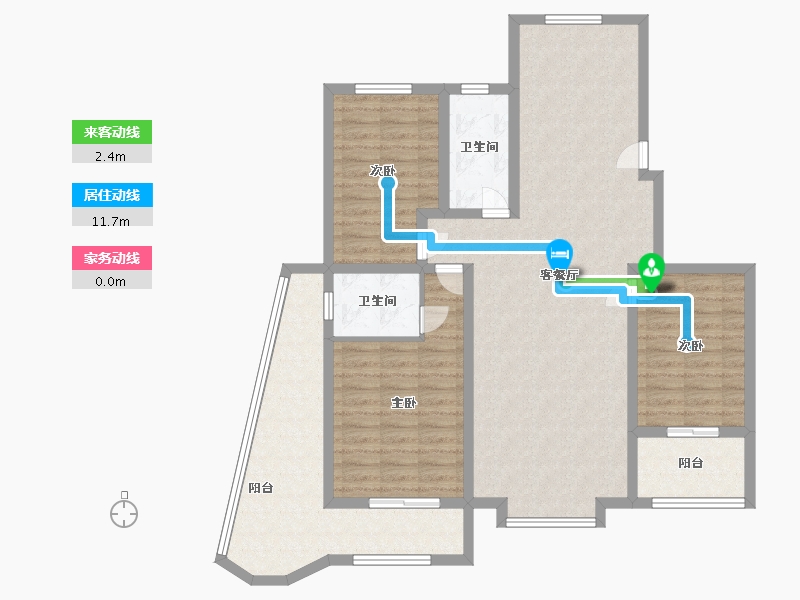 山东省-菏泽市-盛世华庭-116.00-户型库-动静线