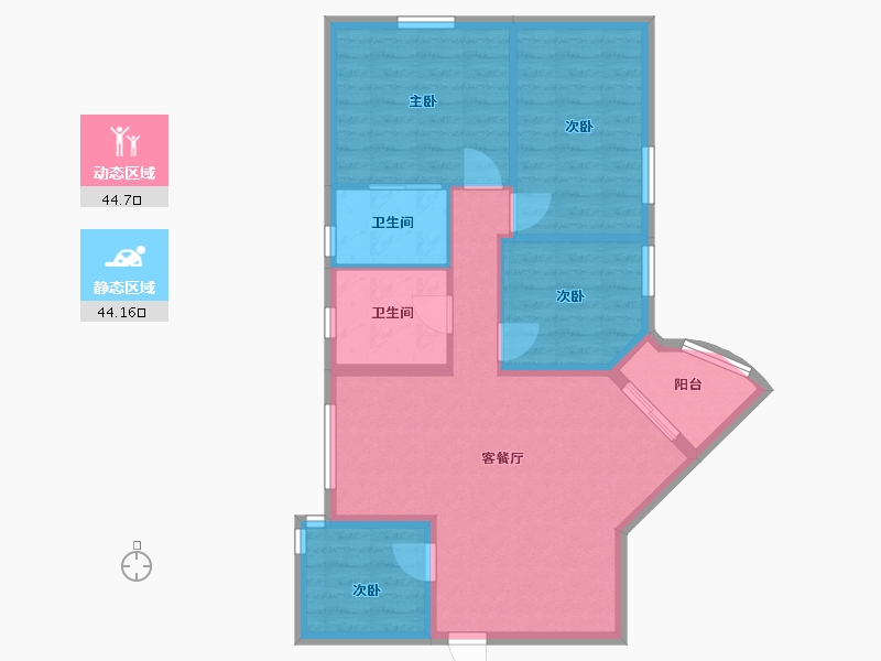 上海-上海市-实业公寓-80.00-户型库-动静分区