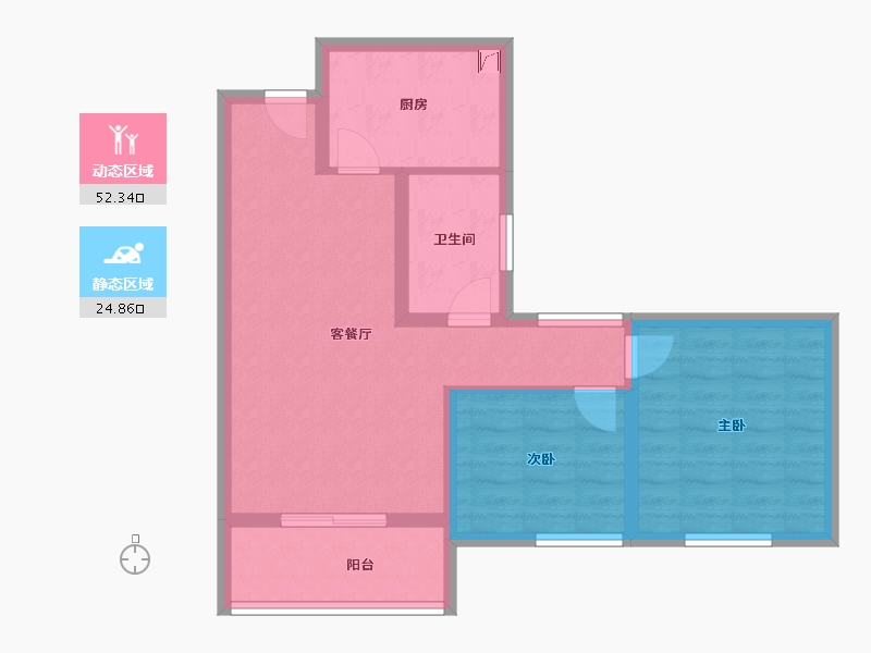 山东省-枣庄市-东山华府-68.38-户型库-动静分区