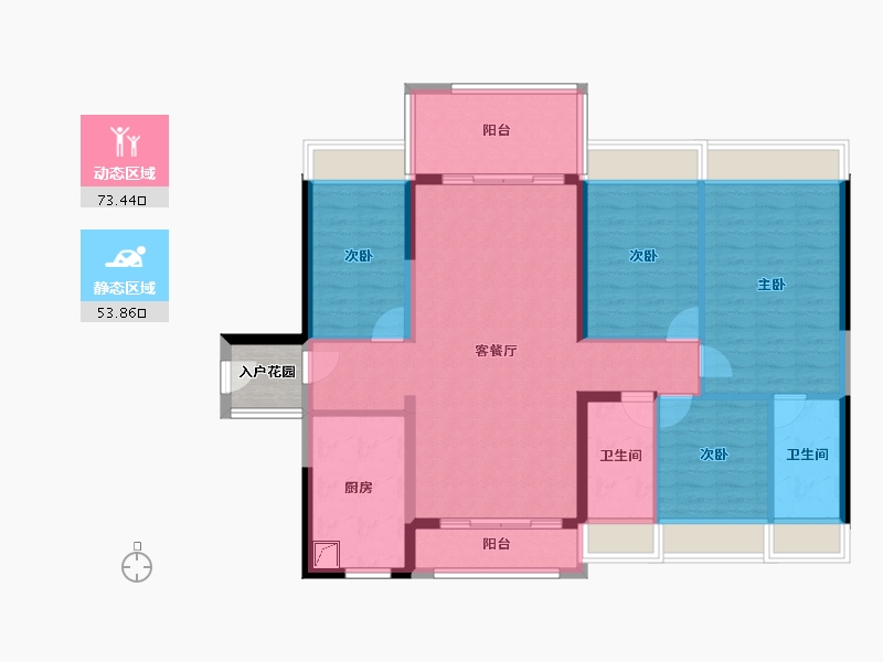 广东省-河源市-兴泰花园三期-117.58-户型库-动静分区