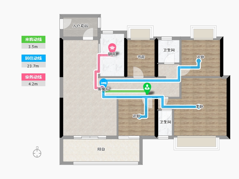 福建省-南平市-天玺华府-100.84-户型库-动静线