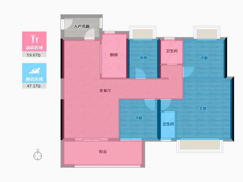 福建省-南平市-天玺华府-100.84-户型库-动静分区