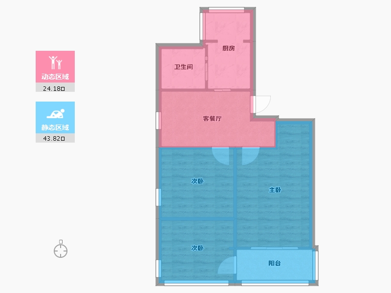 江苏省-南京市-能仁里一村-59.30-户型库-动静分区