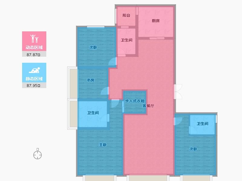 山西省-太原市-中国铁建花语堂-157.61-户型库-动静分区