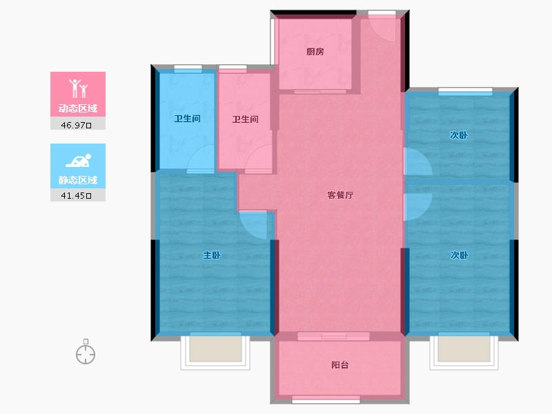 福建省-南平市-璀璨延宸-79.35-户型库-动静分区