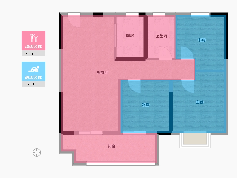 安徽省-宿州市-祥生·云湖悦-77.58-户型库-动静分区