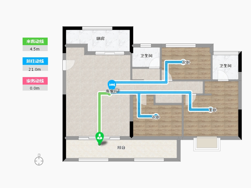 福建省-南平市-世茂三木云澜-95.53-户型库-动静线