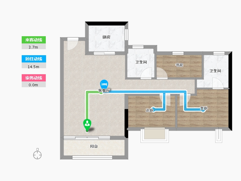 福建省-南平市-世茂三木云澜-73.02-户型库-动静线