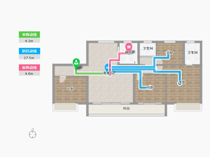 山东省-烟台市-龙口碧桂园·凤凰台-119.05-户型库-动静线