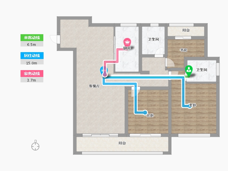 江西省-上饶市-翼天·十里风荷-96.97-户型库-动静线