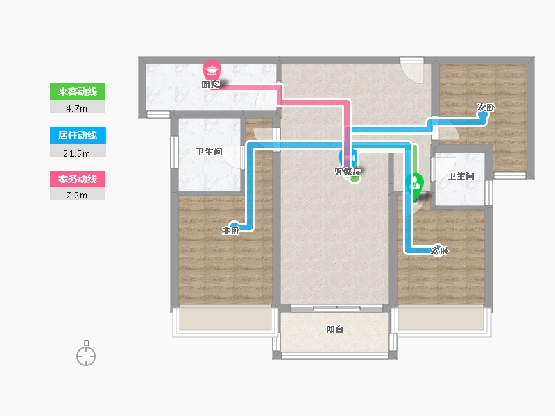 河南省-郑州市-融信江湾城-88.81-户型库-动静线