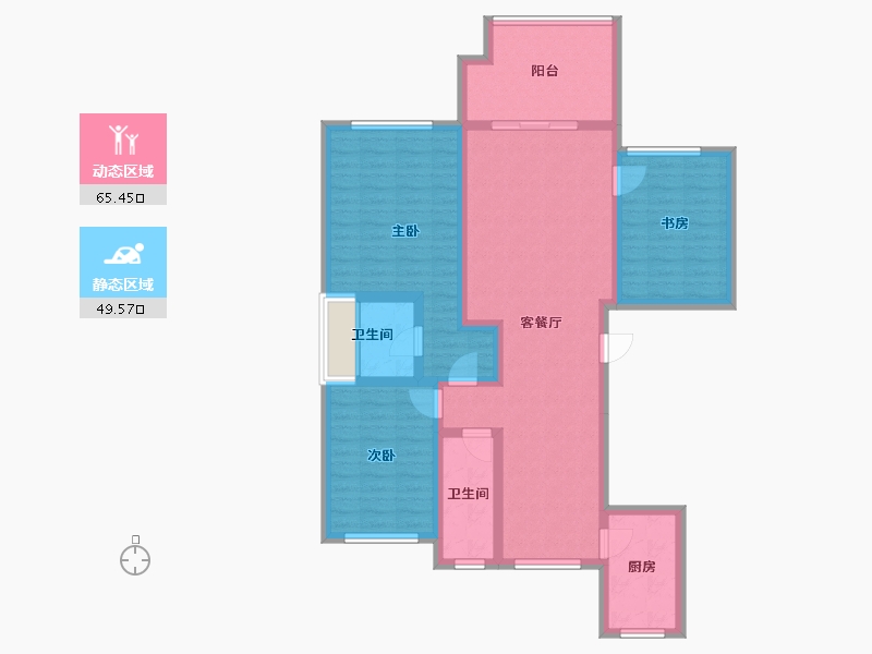 海南省-海口市-首开美墅湾-101.90-户型库-动静分区