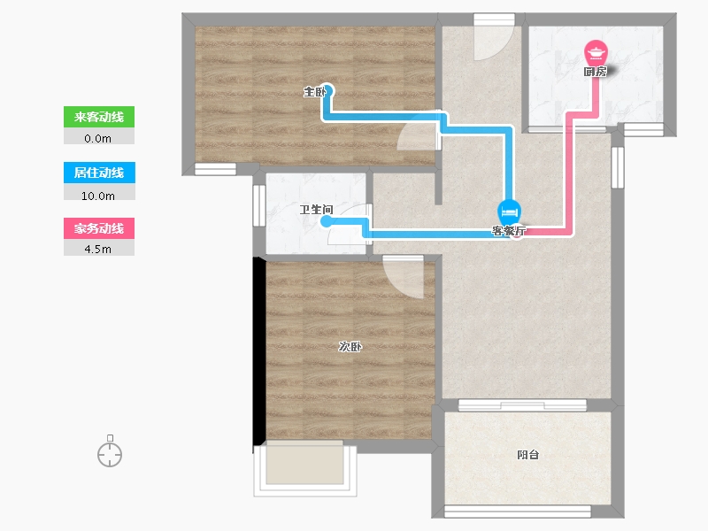 福建省-南平市-璀璨延宸-60.25-户型库-动静线