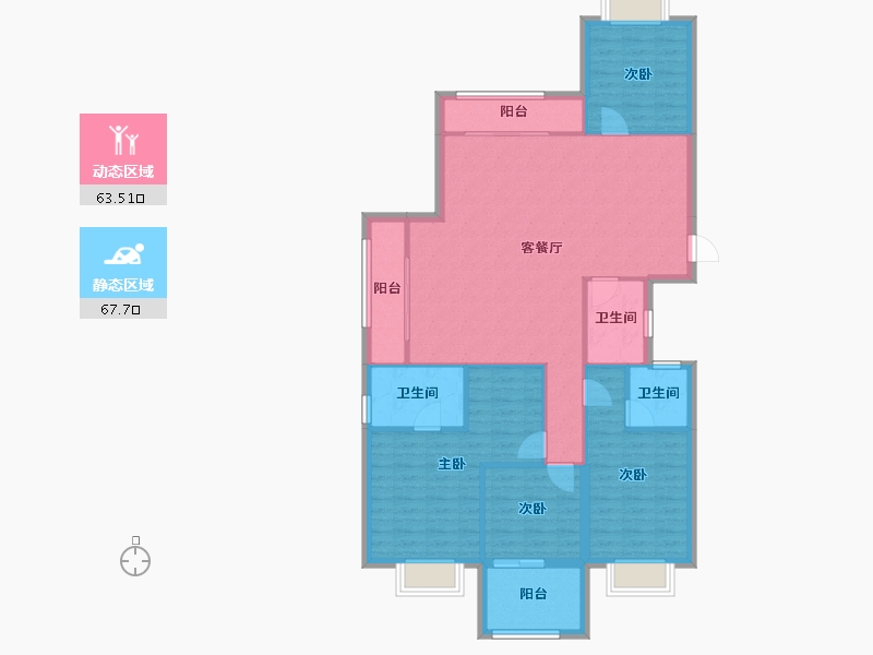 福建省-南平市-新城花园三期-119.80-户型库-动静分区