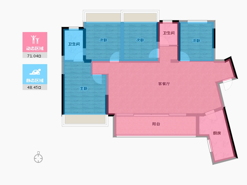 四川省-南充市-优筑紫御天骄-107.19-户型库-动静分区