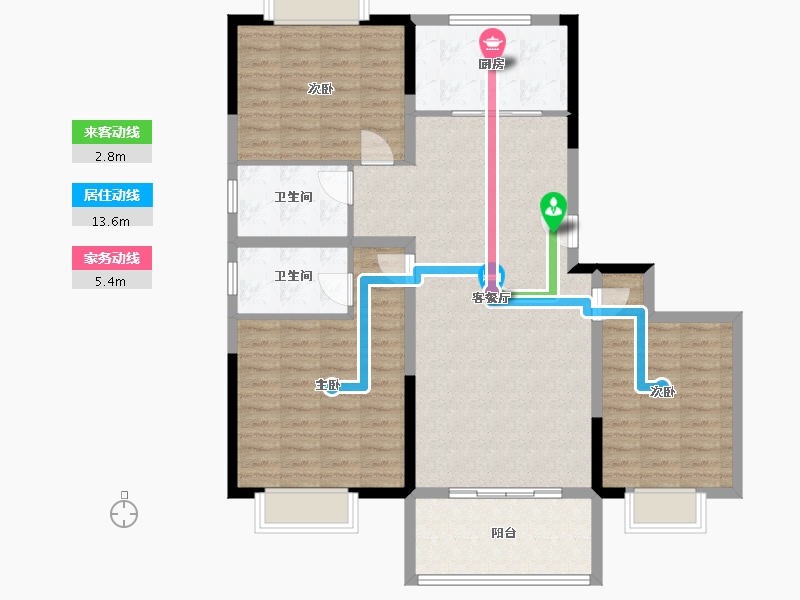 河南省-南阳市-佳源御府-110.87-户型库-动静线