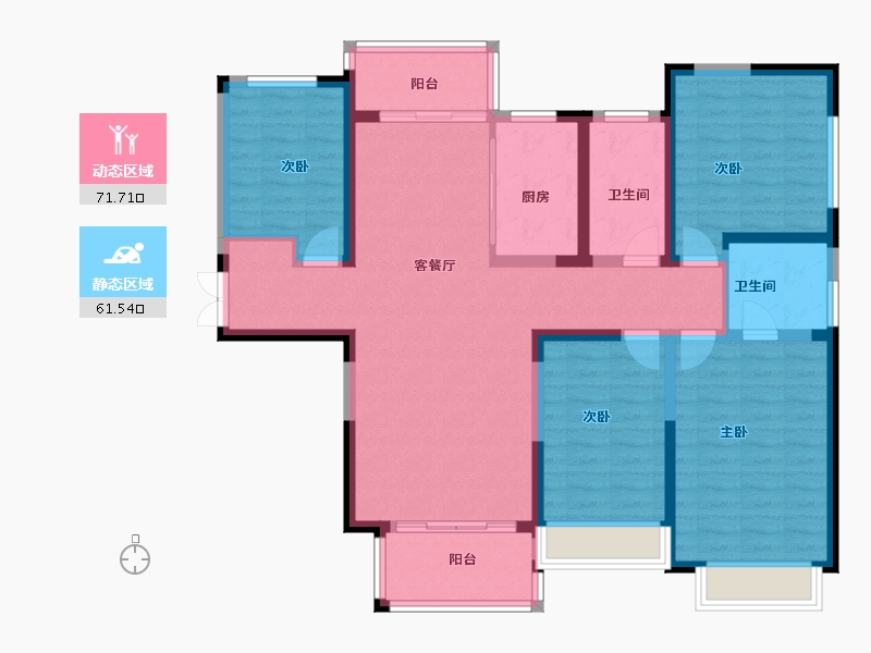 河南省-郑州市-海龙·昊坤苑-119.20-户型库-动静分区