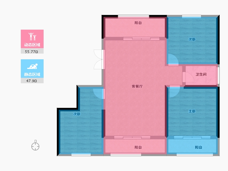 甘肃省-天水市-秦都·悦榕湾-93.13-户型库-动静分区