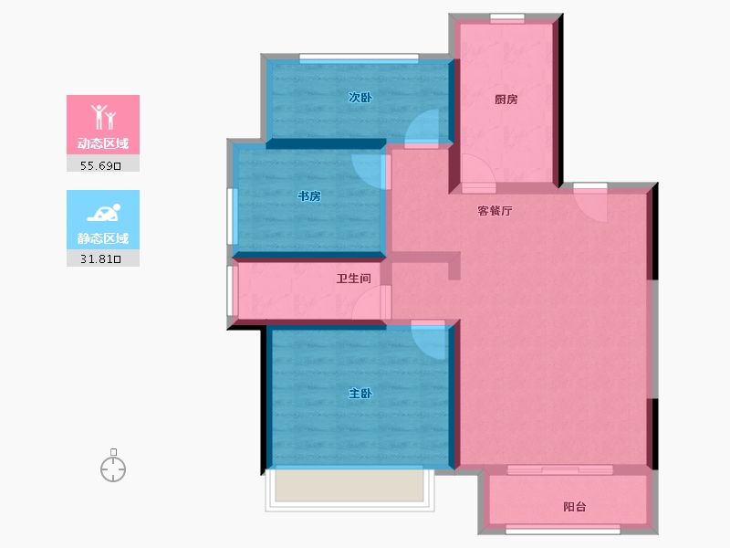 甘肃省-天水市-奥特莱斯·明月江南-77.15-户型库-动静分区