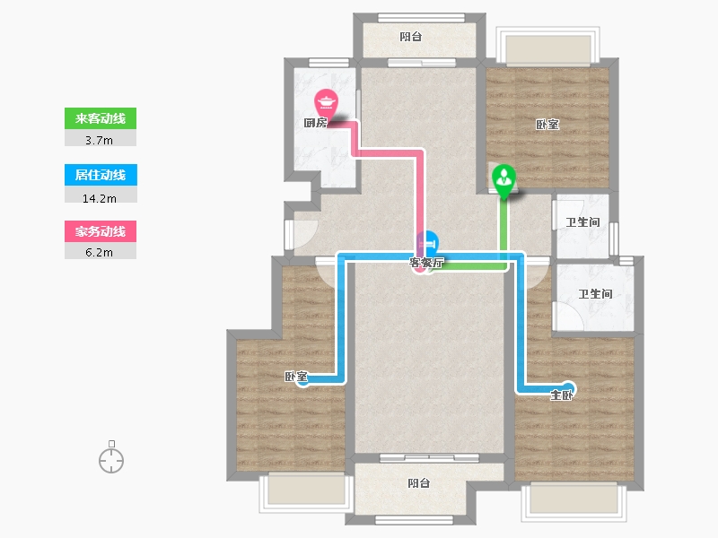 江西省-赣州市-崇义·壹號院-100.87-户型库-动静线