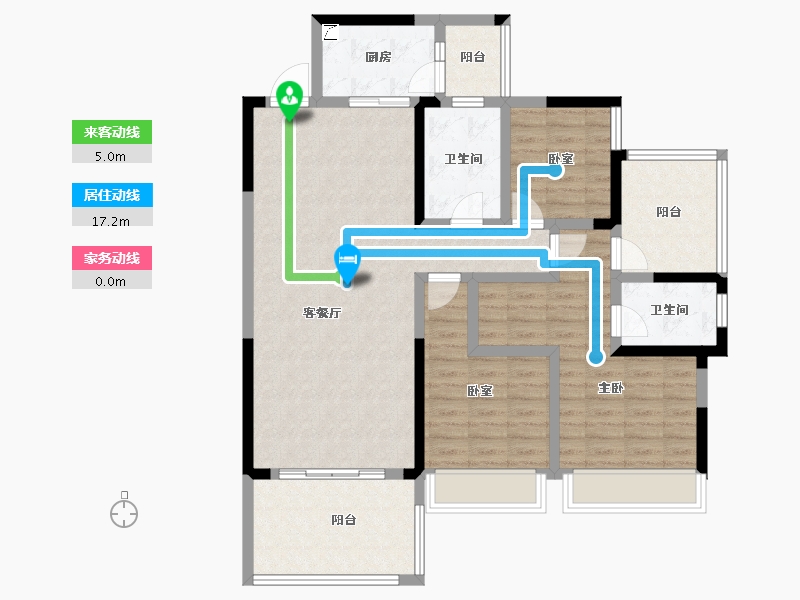 四川省-绵阳市-富临绵州水郡-106.35-户型库-动静线