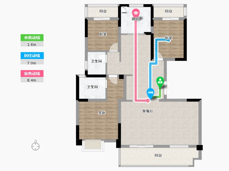 四川省-绵阳市-富临绵州水郡-115.63-户型库-动静线