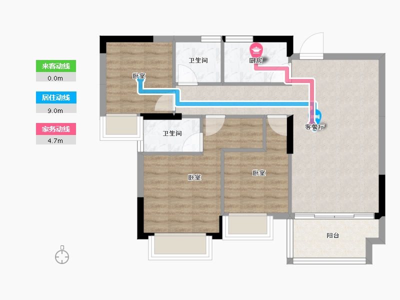 江西省-赣州市-澜山原著-71.76-户型库-动静线