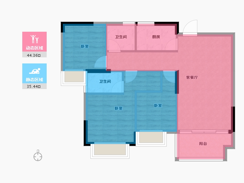 江西省-赣州市-澜山原著-71.76-户型库-动静分区