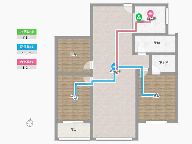 山东省-枣庄市-滕州凯润花园-112.59-户型库-动静线