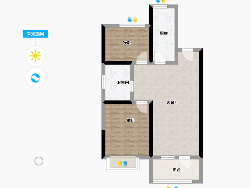 甘肃省-天水市-奥特莱斯·明月江南-61.15-户型库-采光通风