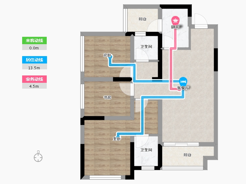 四川省-南充市-优筑紫御天骄-66.87-户型库-动静线