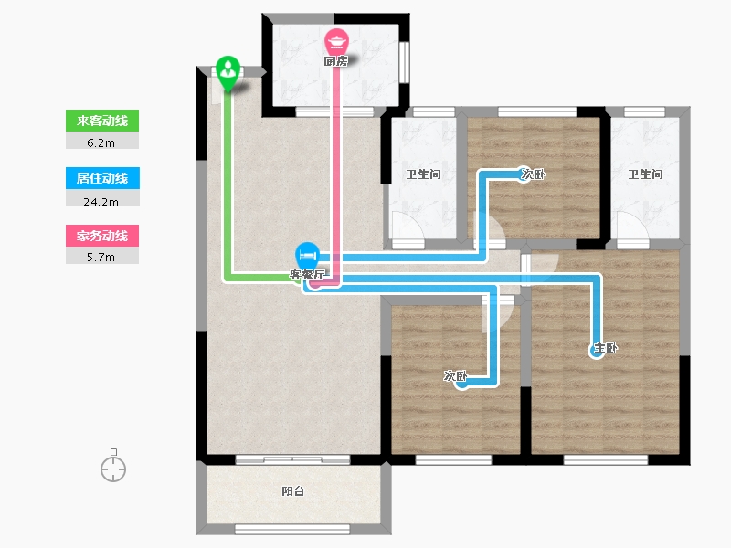 河南省-南阳市-镇平宇信凯旋城-103.15-户型库-动静线