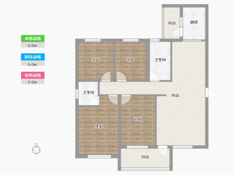 湖北省-咸宁市-信达森林公馆-98.84-户型库-动静线