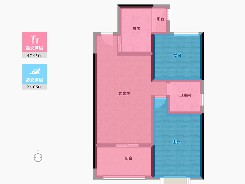 甘肃省-天水市-嘉元·观澜国际-62.45-户型库-动静分区