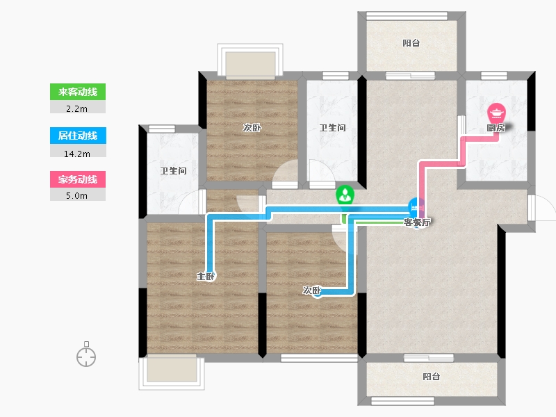 湖南省-娄底市-吉大汉珠山府-91.32-户型库-动静线