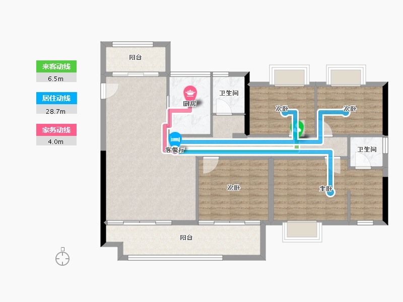 福建省-南平市-世茂三木云澜-108.01-户型库-动静线