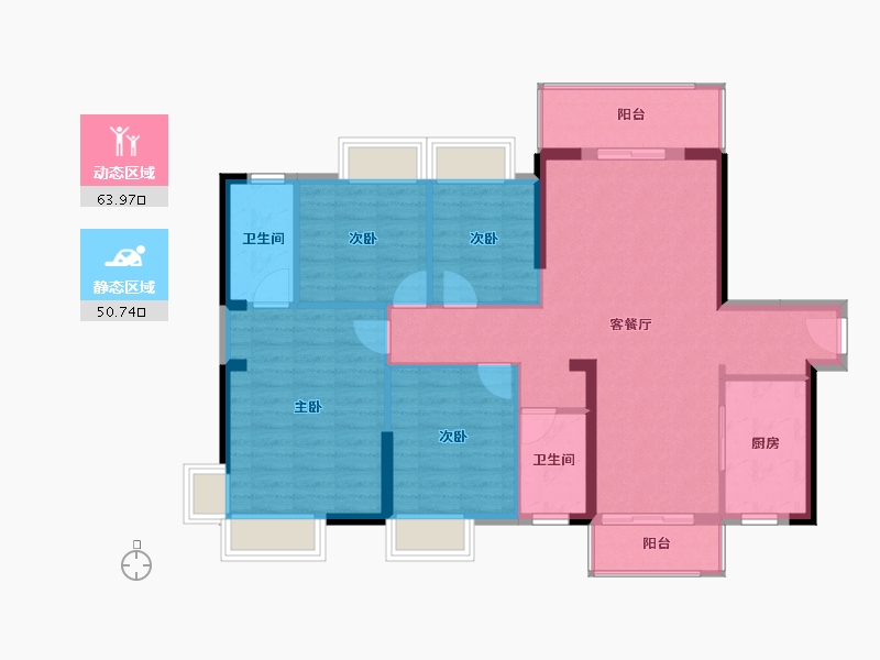 广东省-东莞市-海德琥珀臺-104.02-户型库-动静分区