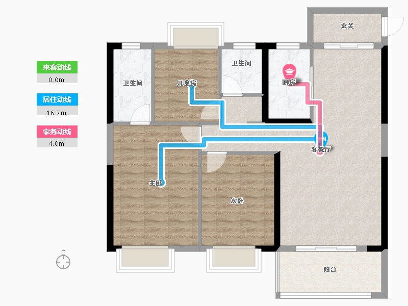 江西省-南昌市-联发时代天骄-94.62-户型库-动静线