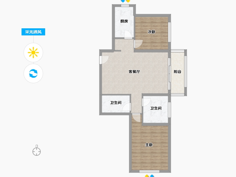 辽宁省-大连市-南山南郡-78.00-户型库-采光通风