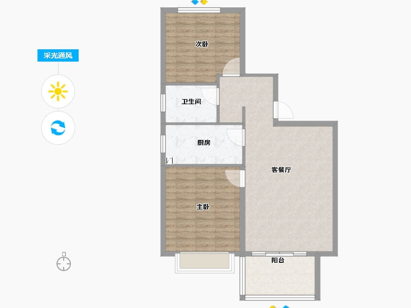 海南省-海口市-首开美墅湾-80.00-户型库-采光通风