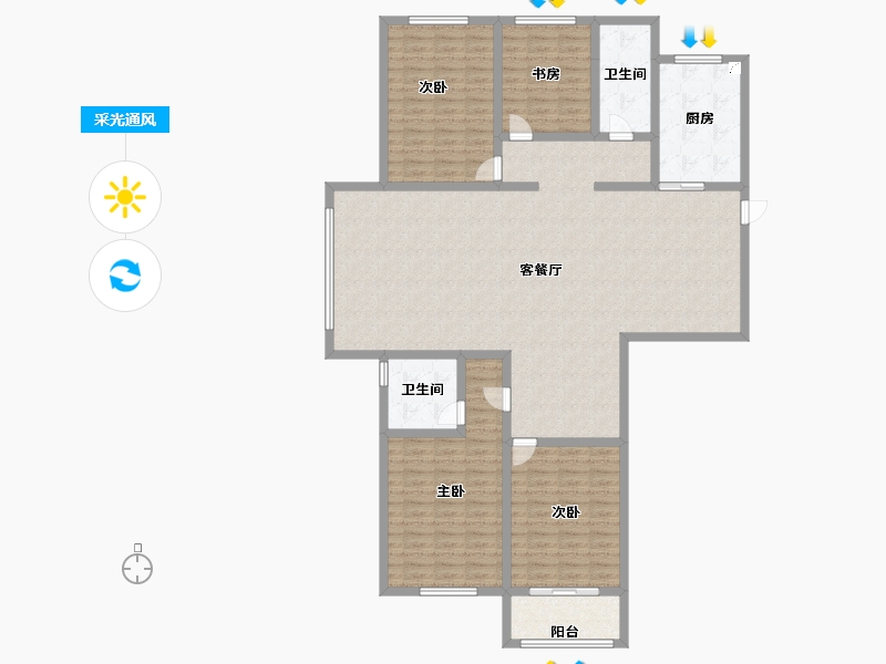 山东省-枣庄市-滕州凯润花园-165.18-户型库-采光通风