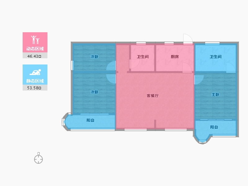 上海-上海市-明珠花苑-90.00-户型库-动静分区