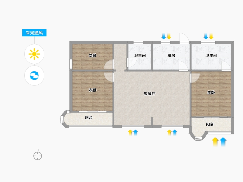 上海-上海市-明珠花苑-90.00-户型库-采光通风