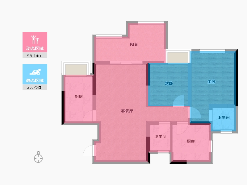 四川省-南充市-凯旋会展新城-73.79-户型库-动静分区