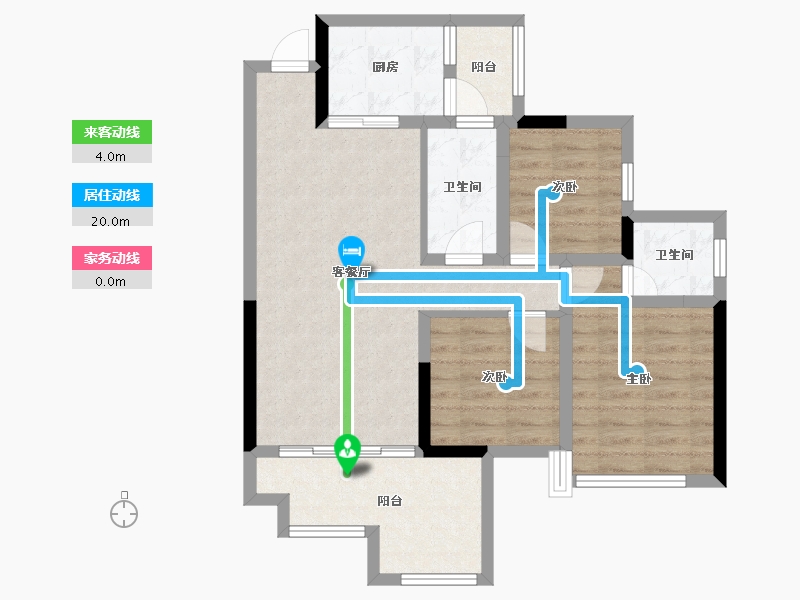 四川省-南充市-凯旋会展新城-76.66-户型库-动静线